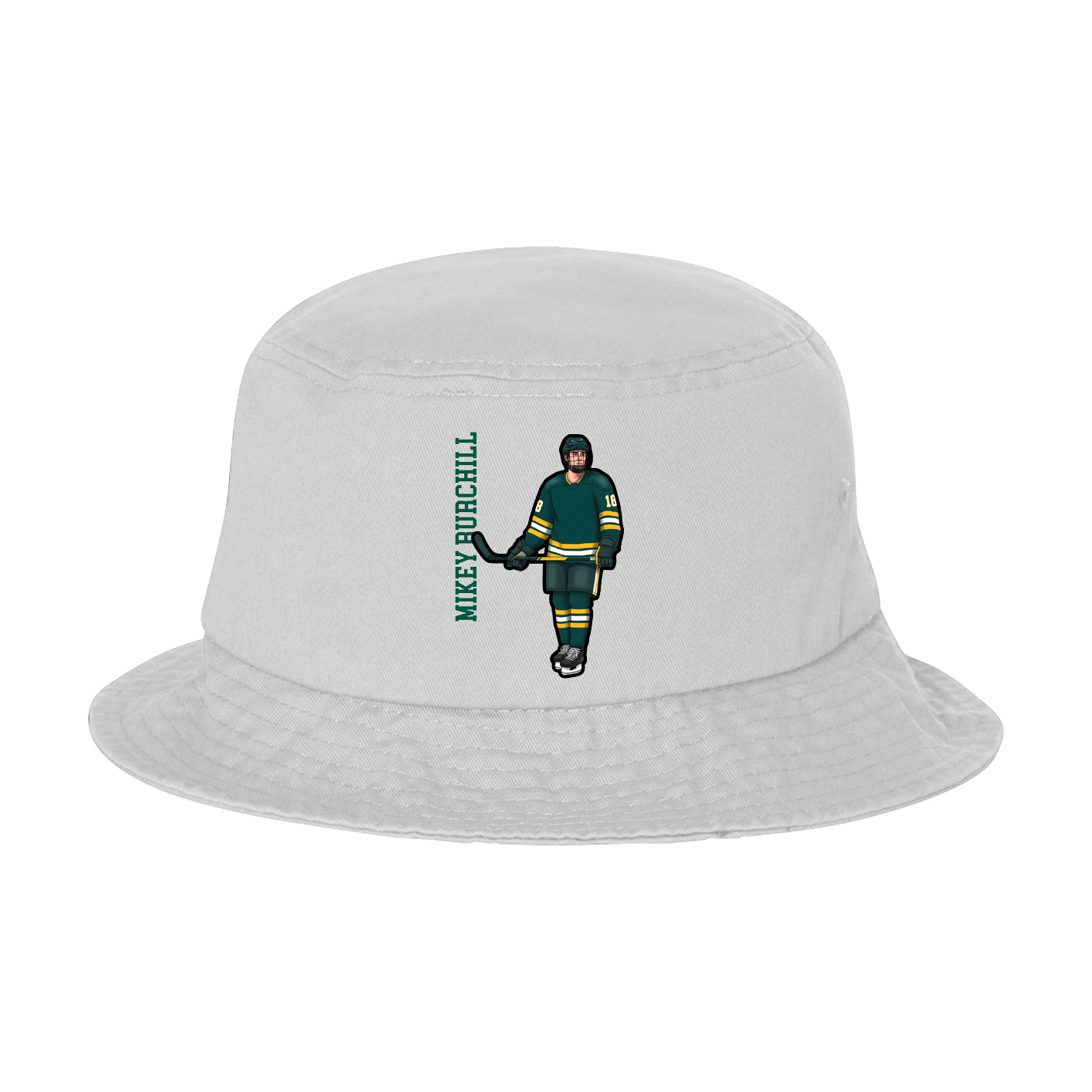 Bucket Cap — Name Vertical in White