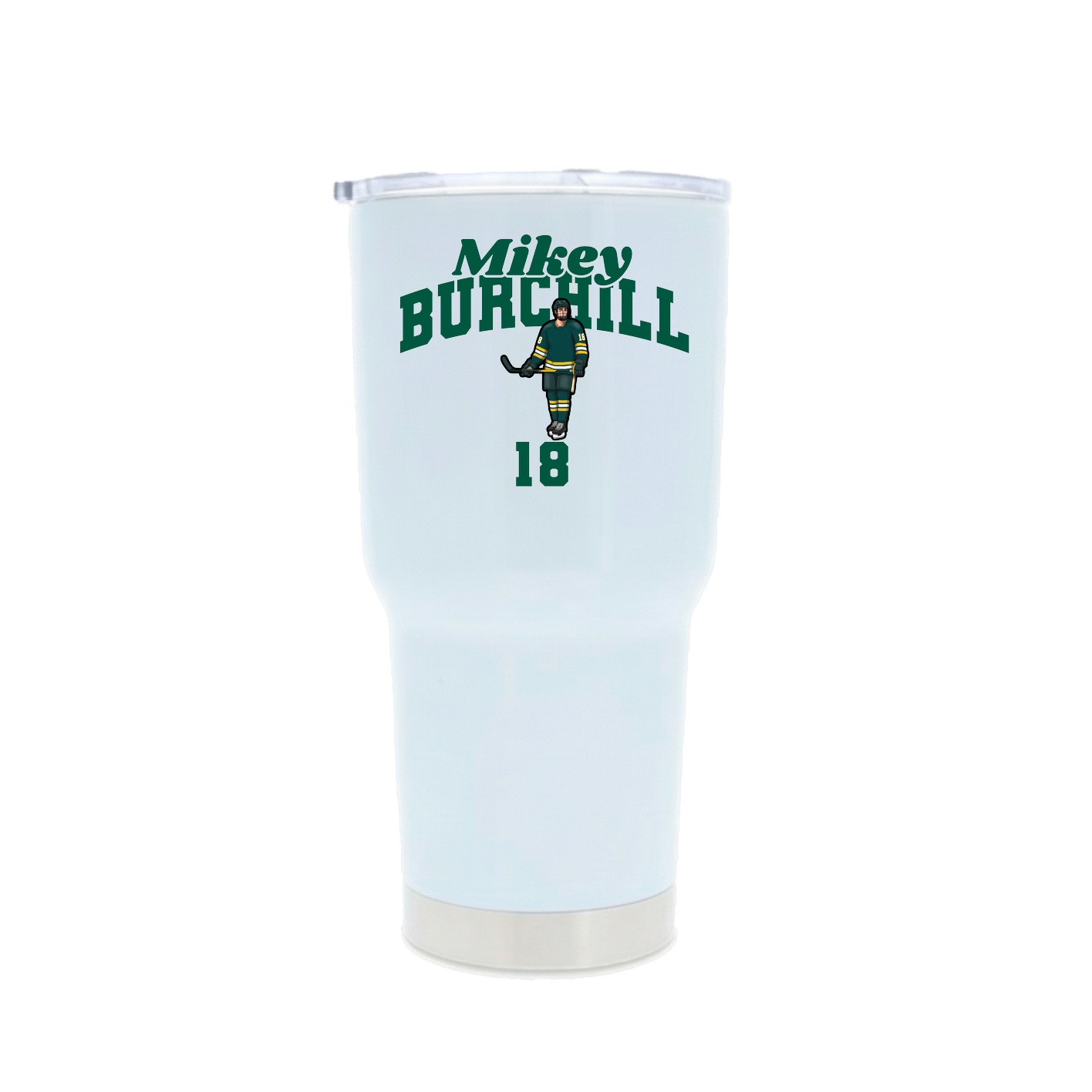 30oz Stainless Steel Tumbler — Signature Arch in White