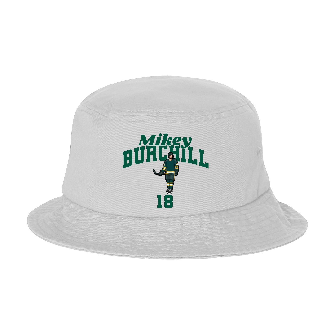 Bucket Cap — Signature Arch in White