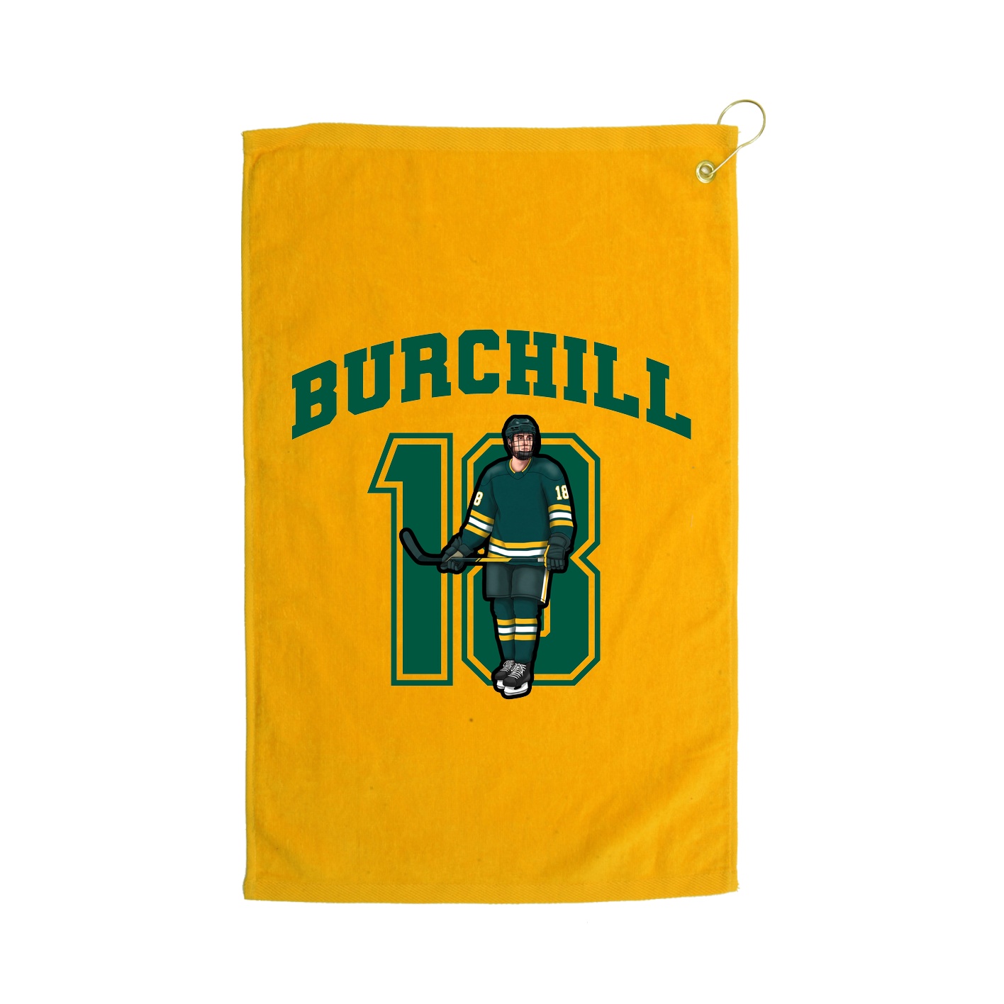 Golf Towel — Number in Gold