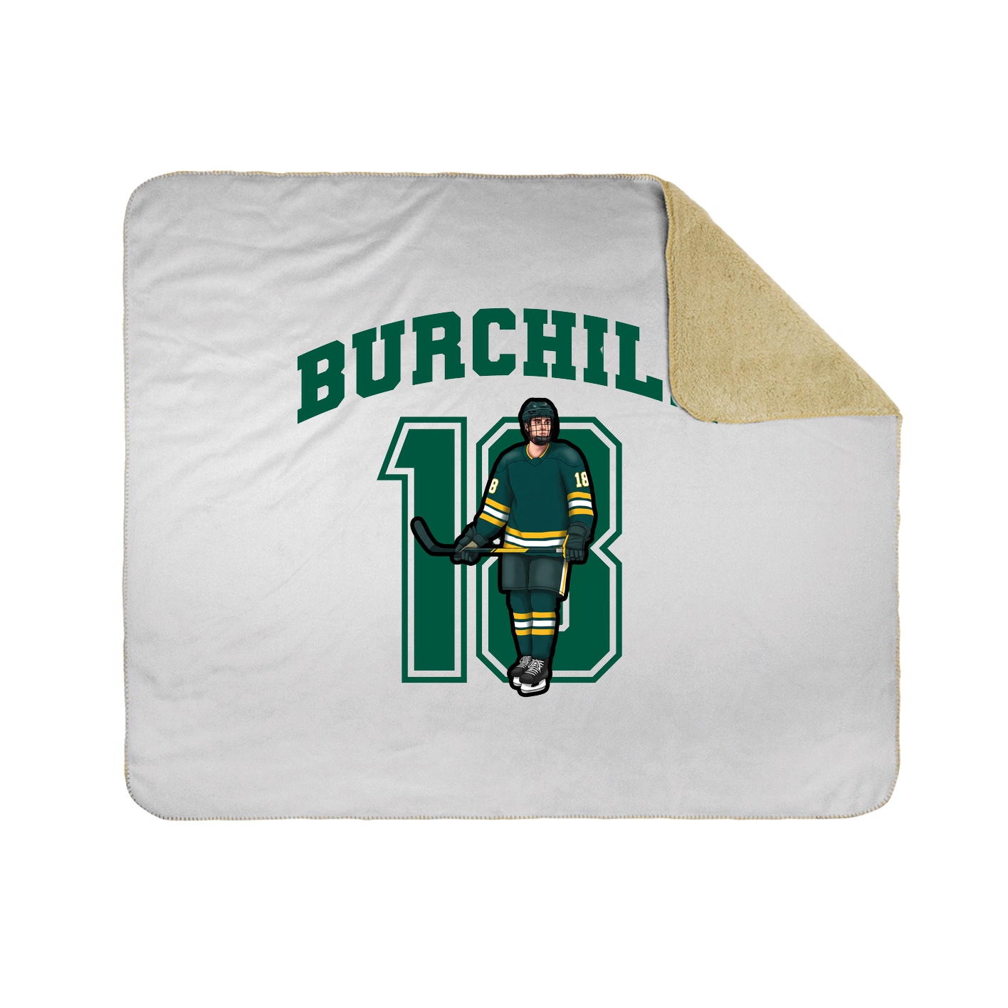 Throw Blanket — Number in White
