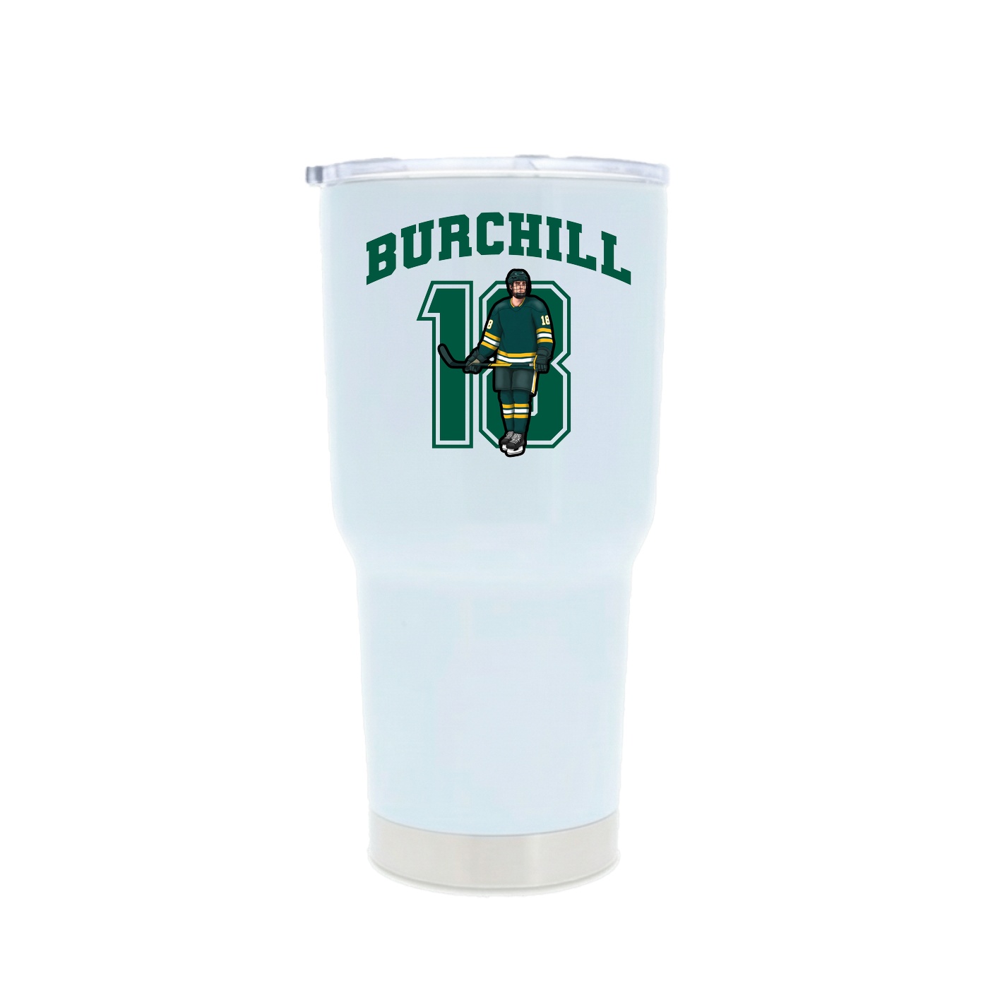 30oz Stainless Steel Tumbler — Number in White