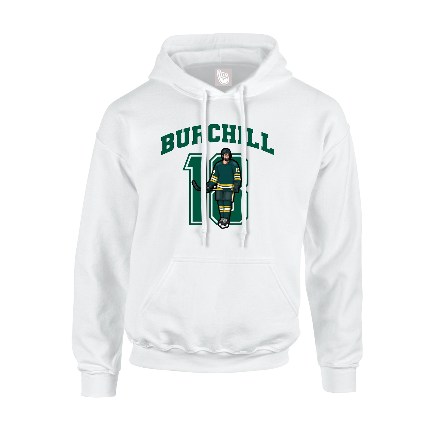 Hoodie — Number in White