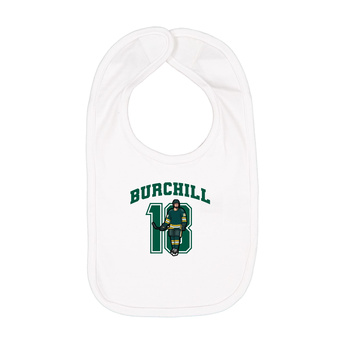 Infant Bib — Number in White