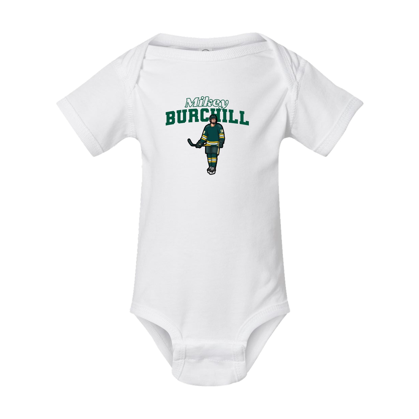 Baby Onesie — Name Arch in White