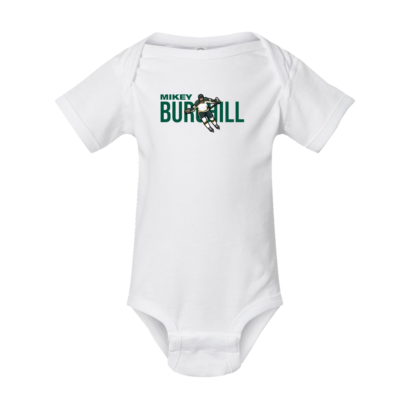 Baby Onesie — Player Name in White