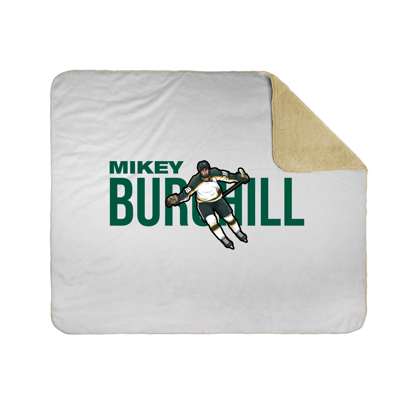 Throw Blanket — Player Name in White