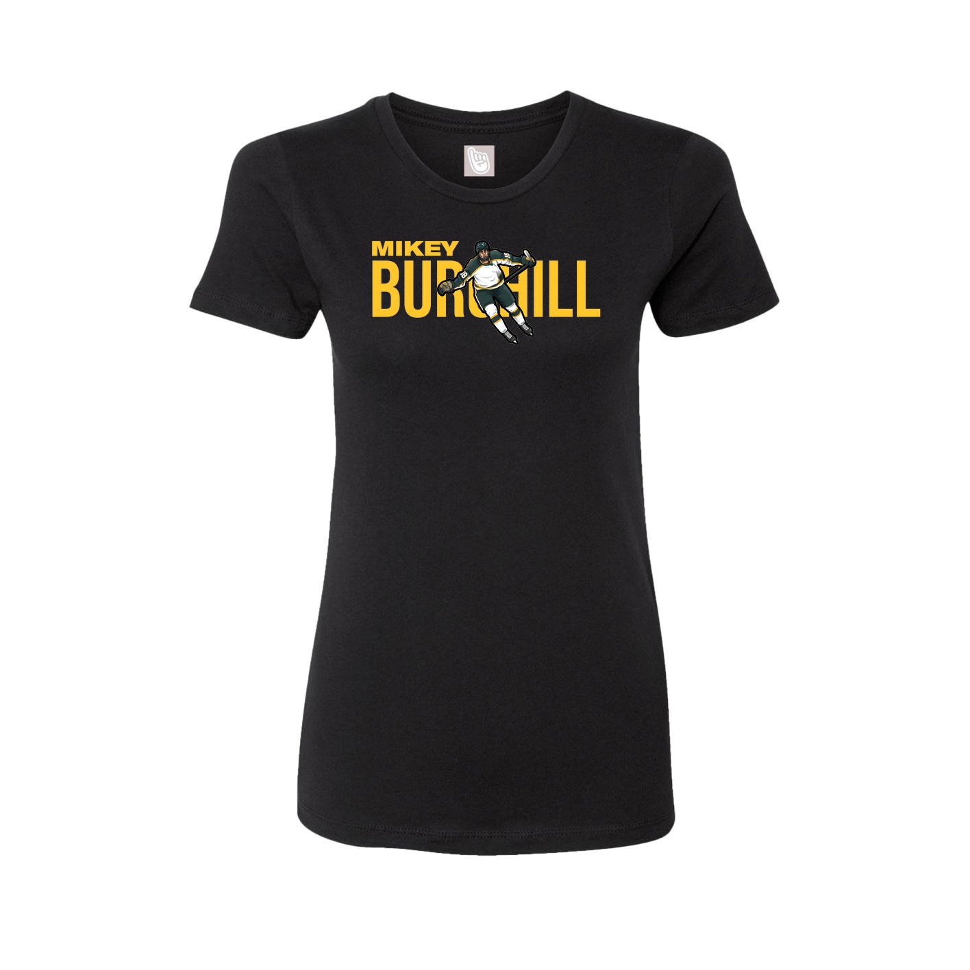 Fitted Women's Tee — Player Name in Black