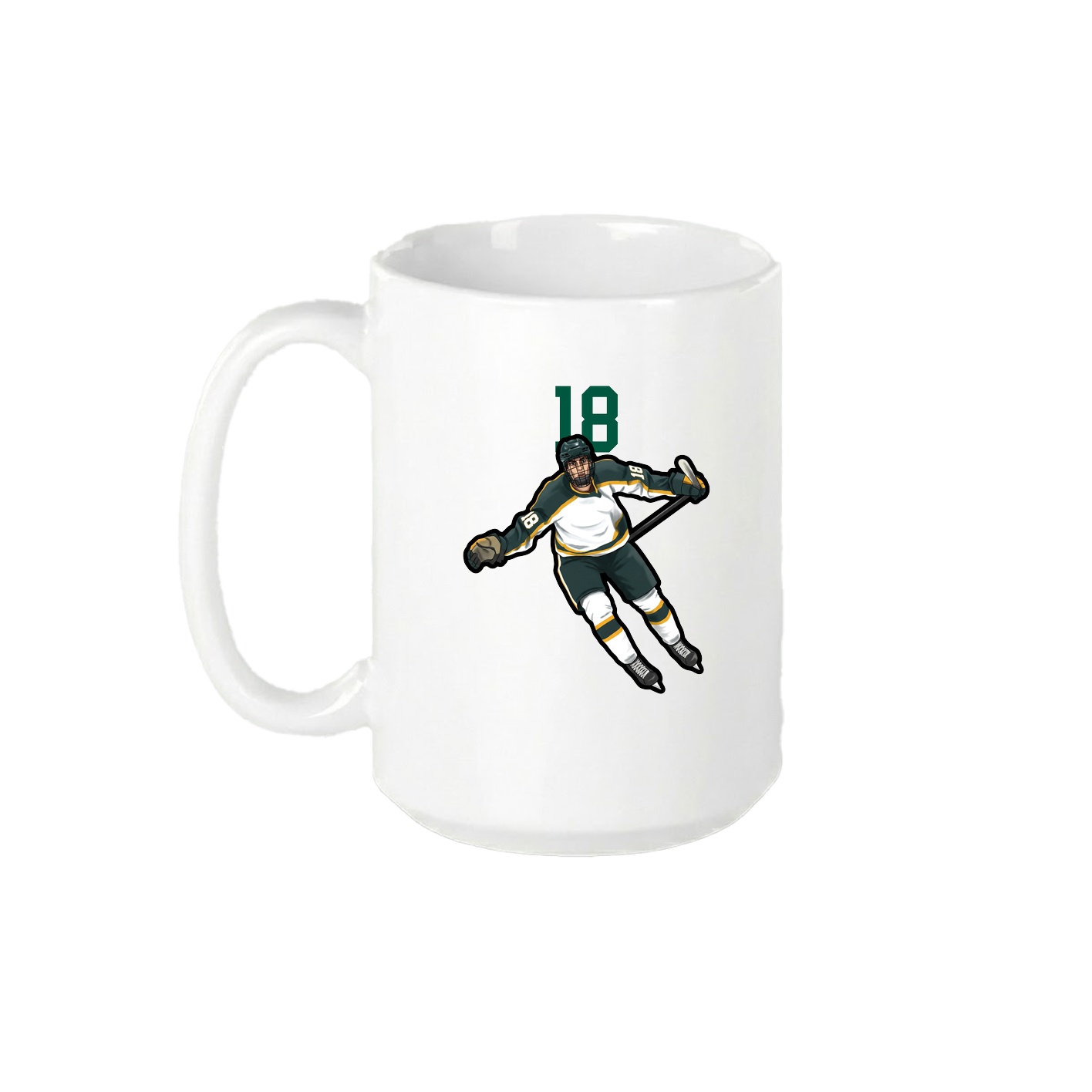 15oz Coffee Mug — Number Top in White