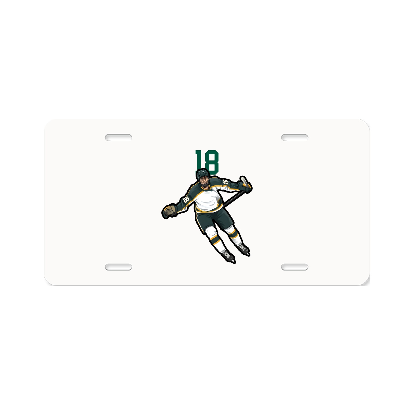 License Plate — Number Top in Classic