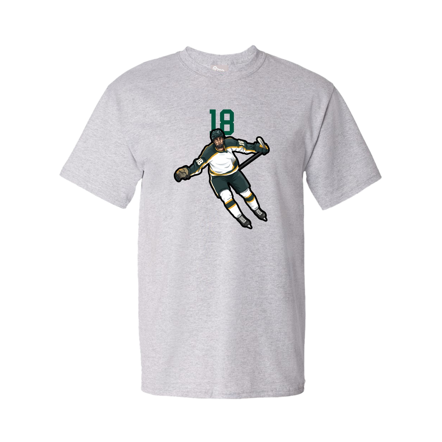 Youth Tee — Number Top in Grey