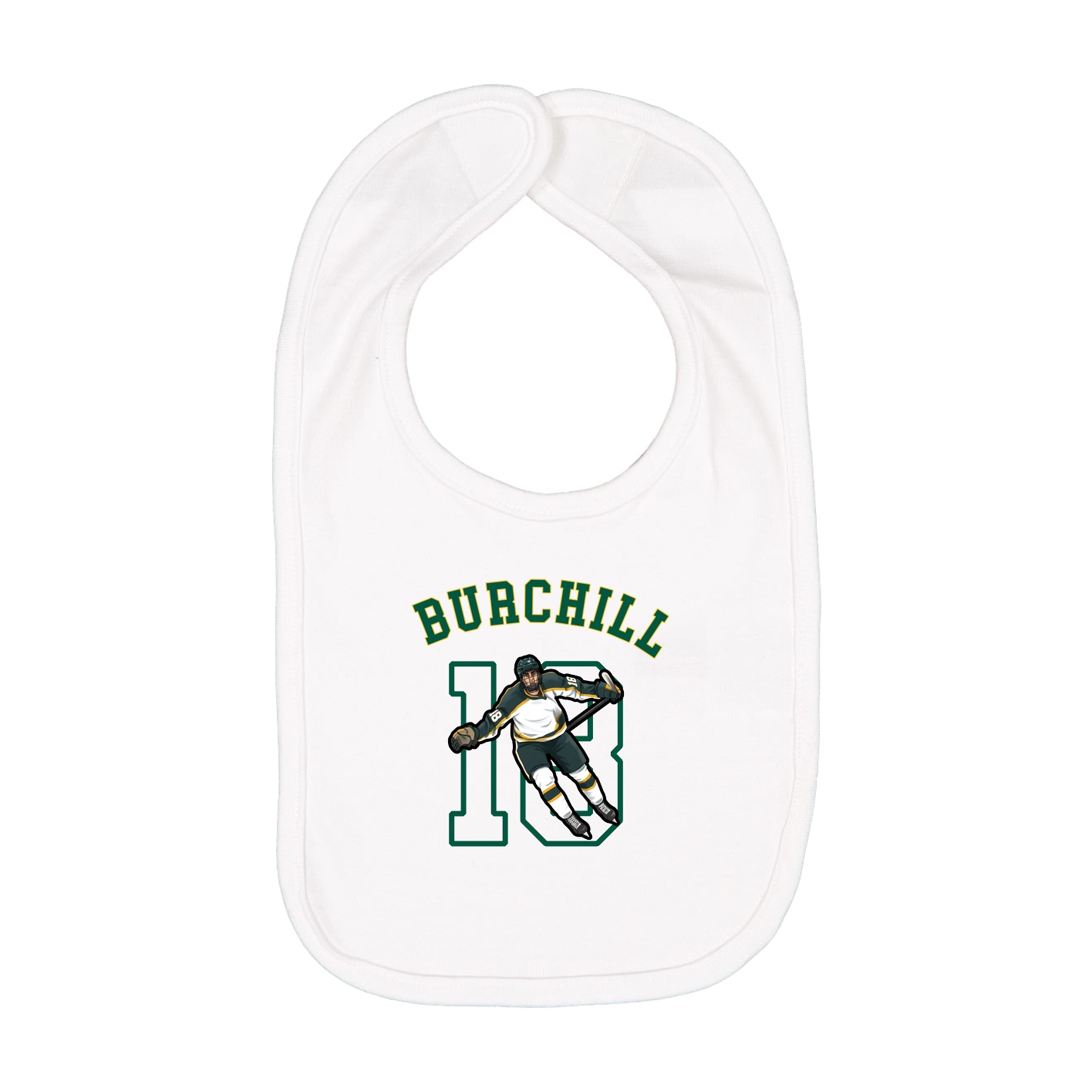 Infant Bib — Shirsey Arch in White