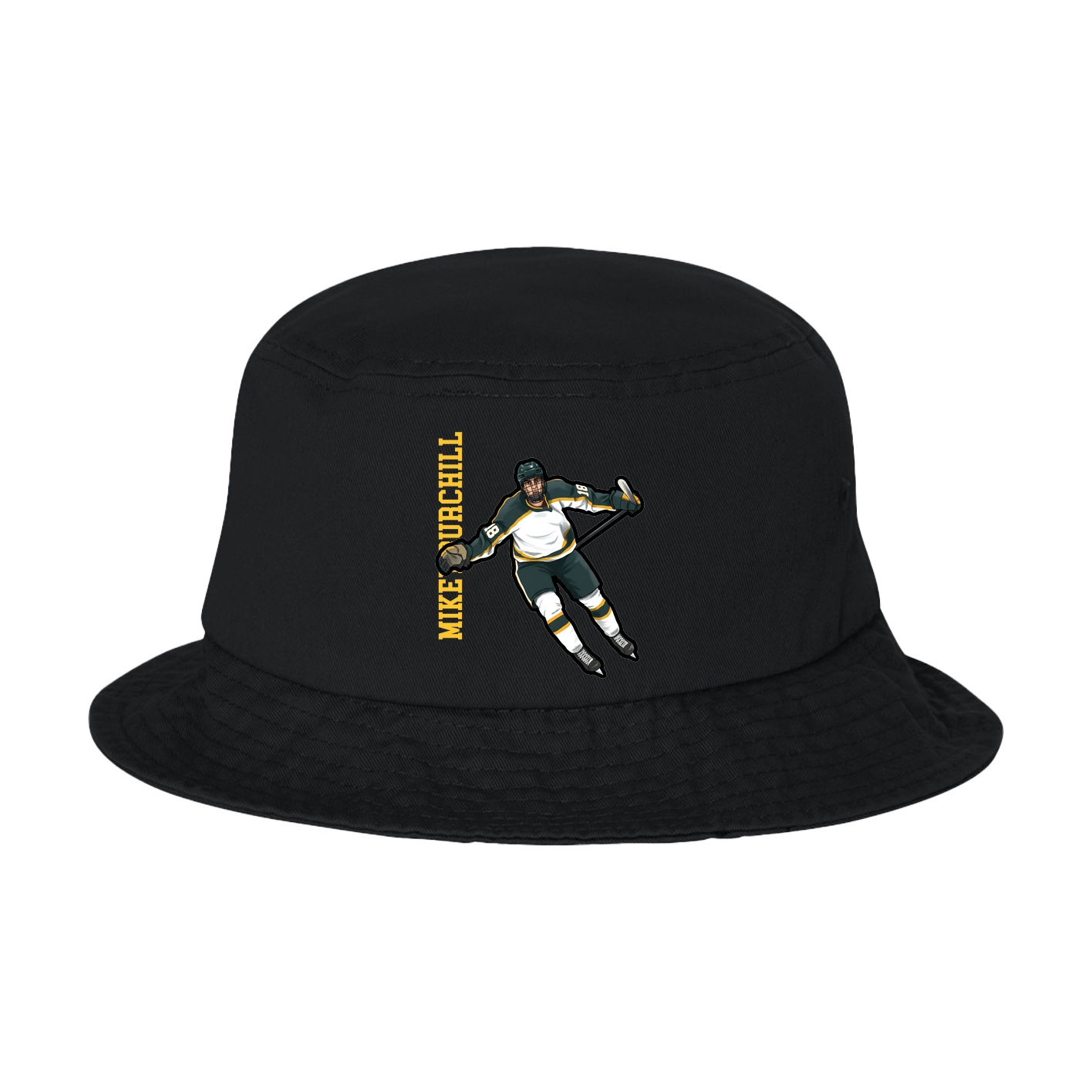 Bucket Cap — Name Vertical in Black