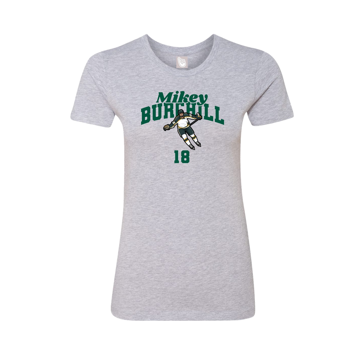 Fitted Women's Tee — Signature Arch in Grey