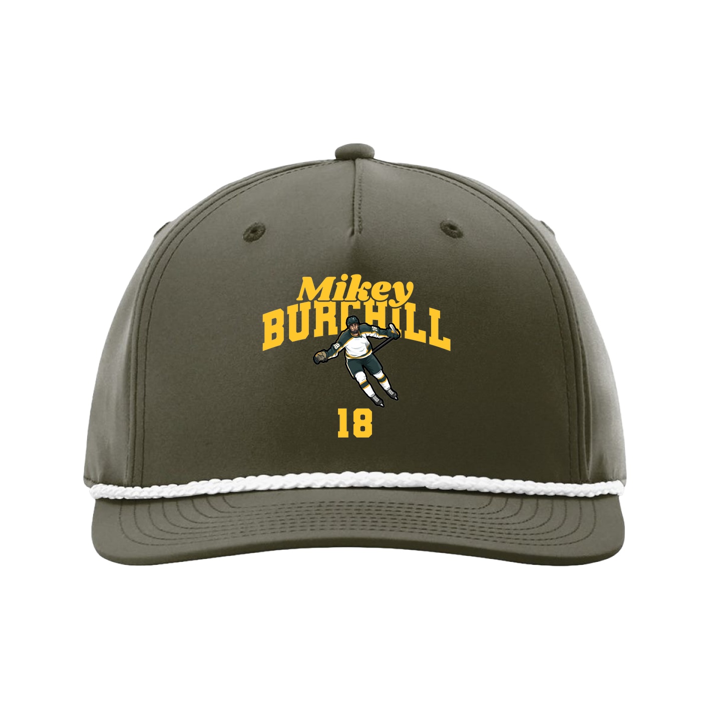 Five-Panel Classic Rope Cap — Signature Arch in Green