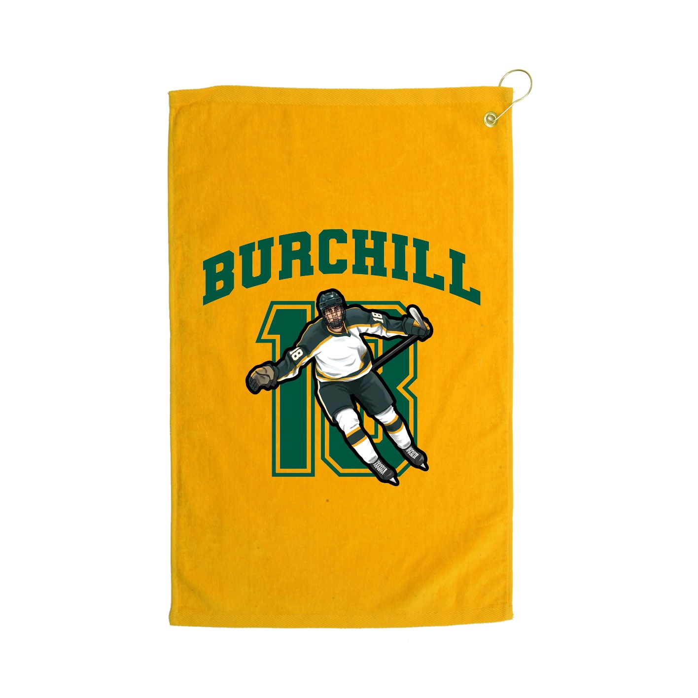 Golf Towel — Number in Gold