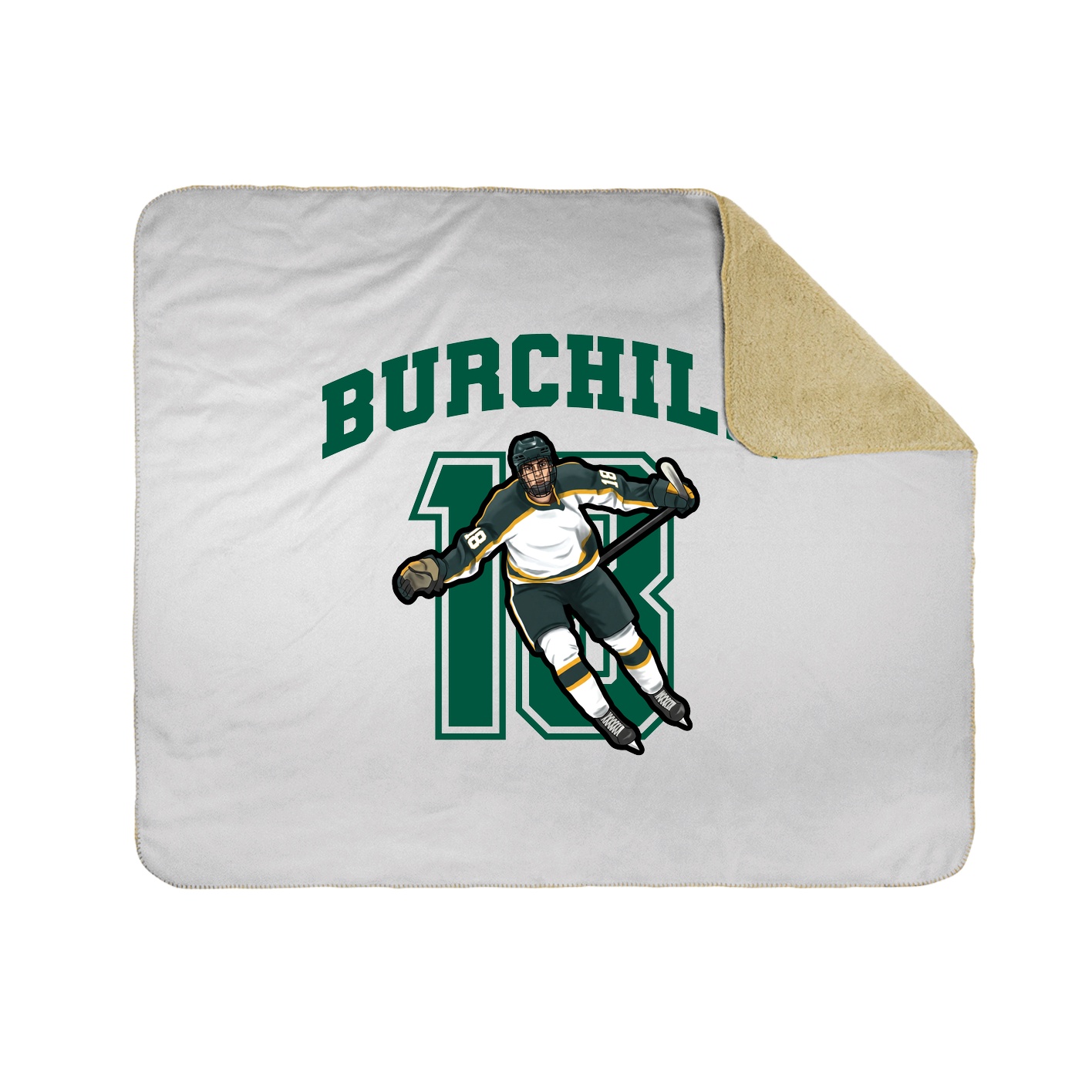 Throw Blanket — Number in White