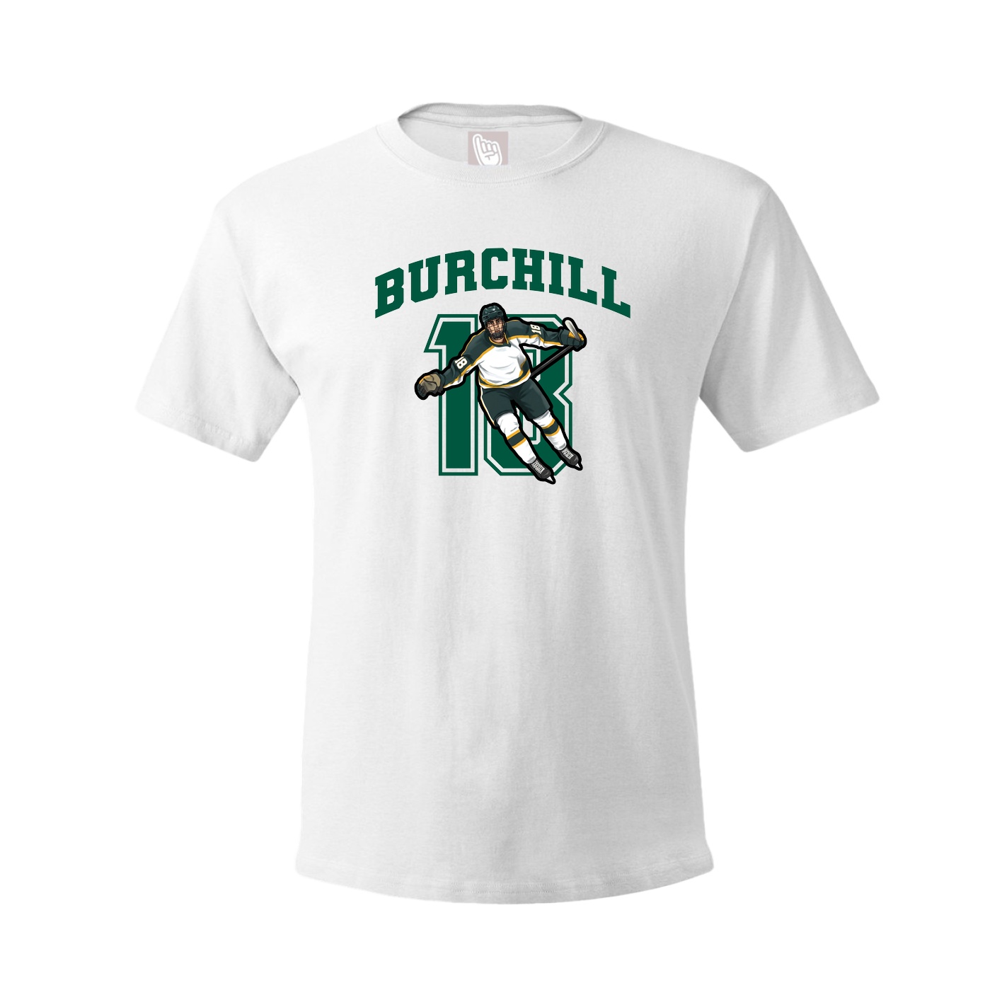 Youth Tee — Number in White