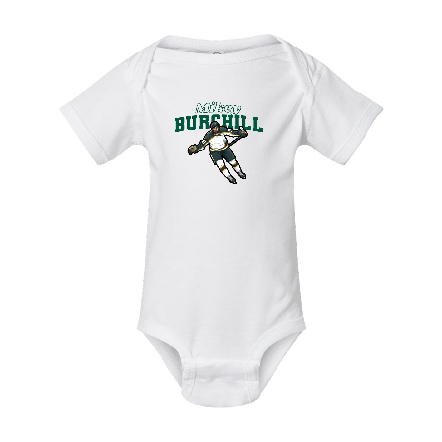 Baby Onesie — Name Arch in White