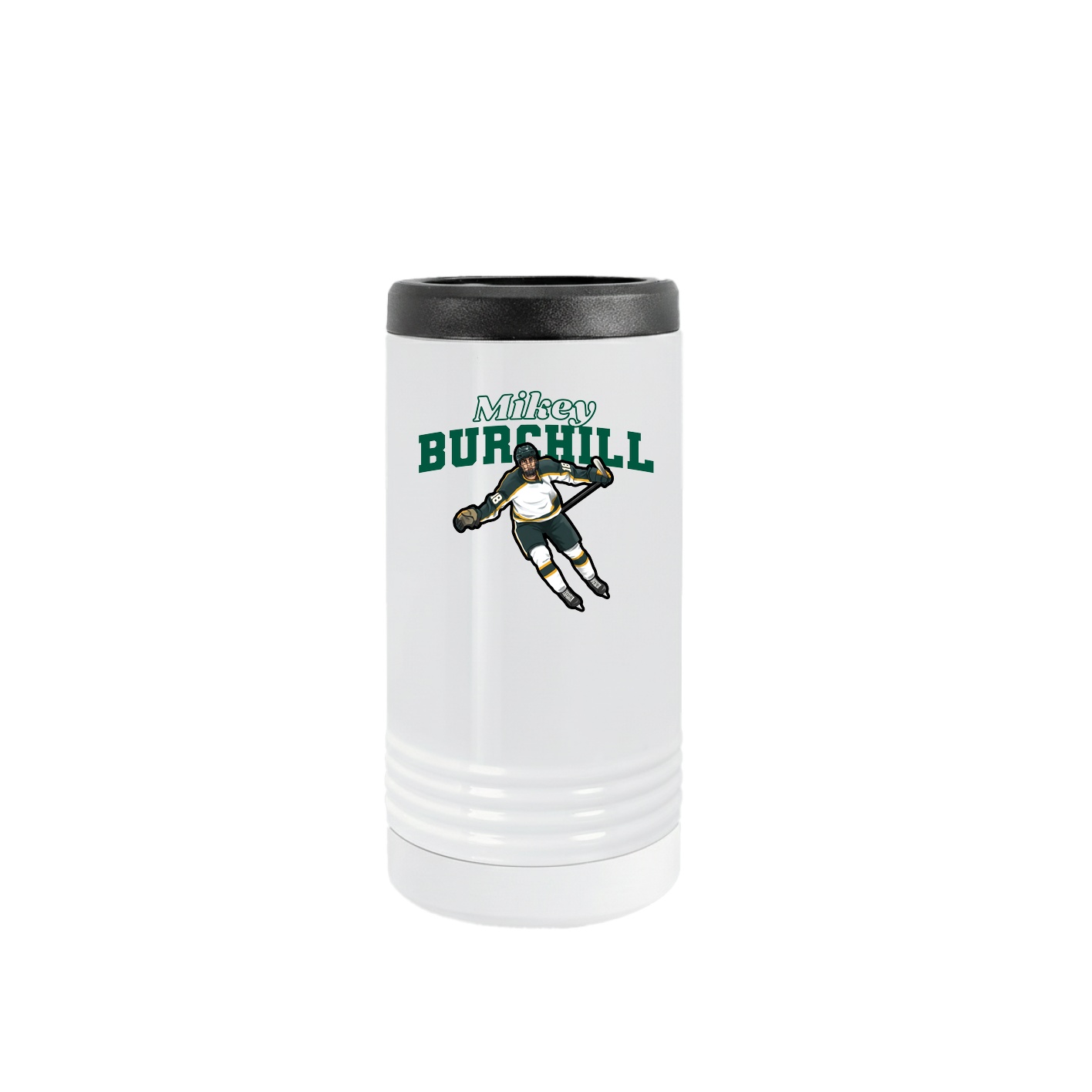Slim Beverage Holder — Name Arch in White