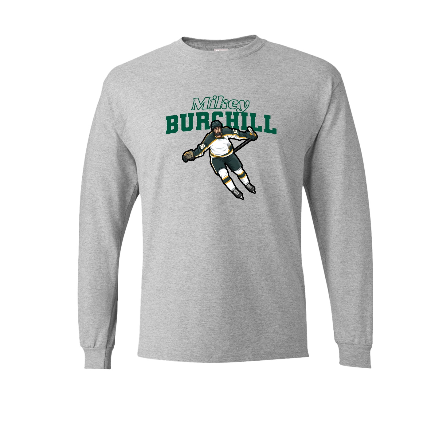 Long Sleeve Tee — Name Arch in Grey