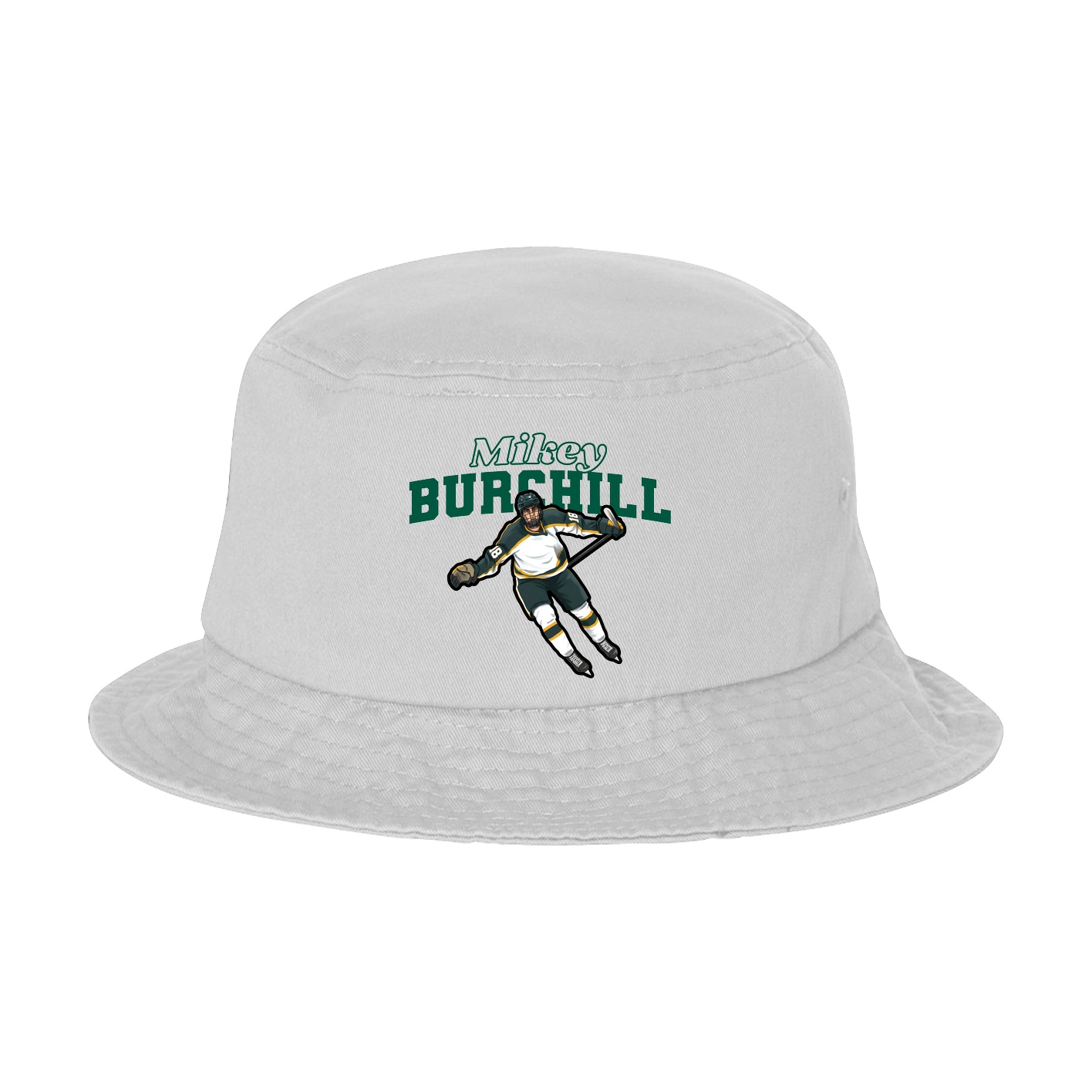 Bucket Cap — Name Arch in White