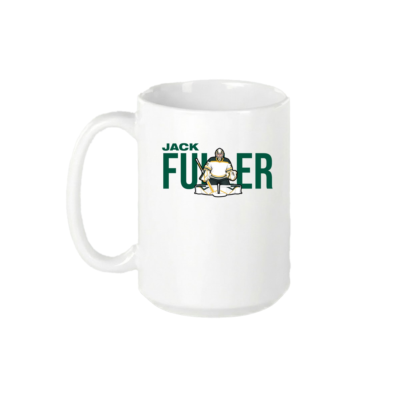 15oz Coffee Mug — Player Name in White