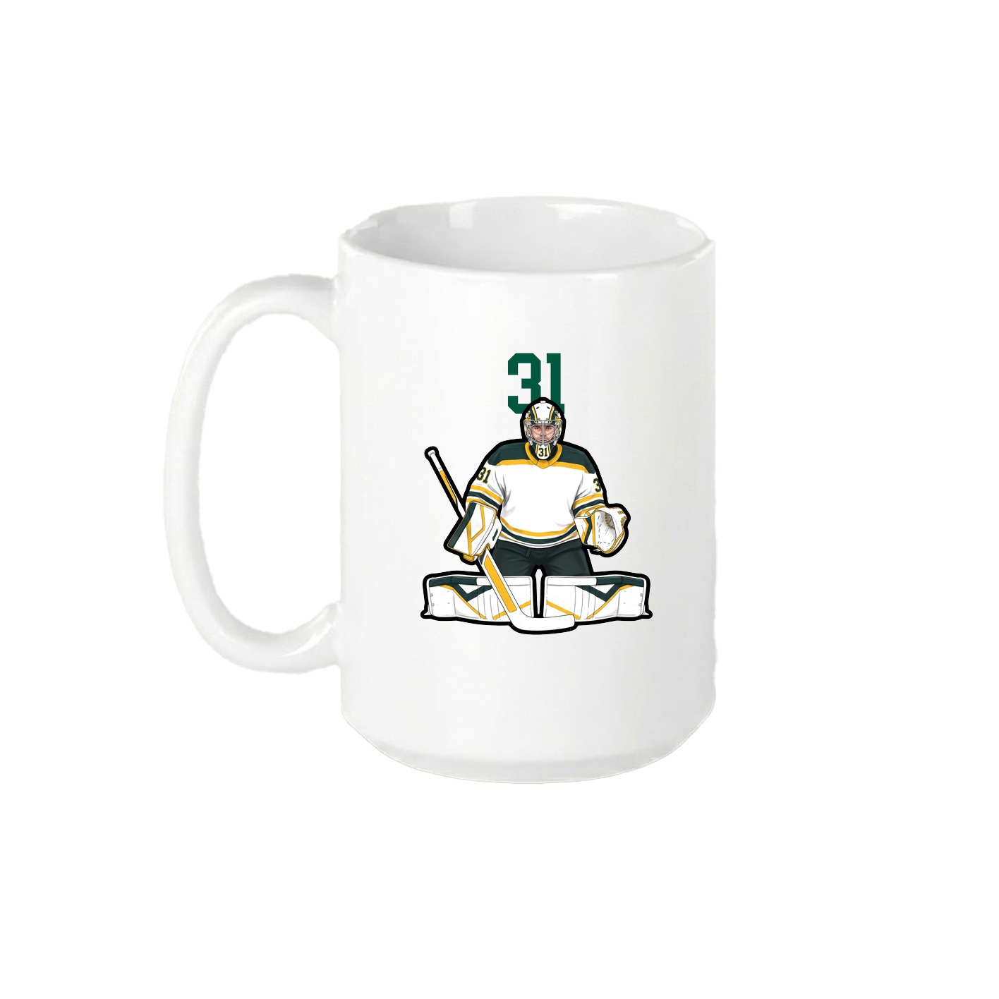 15oz Coffee Mug — Number Top in White