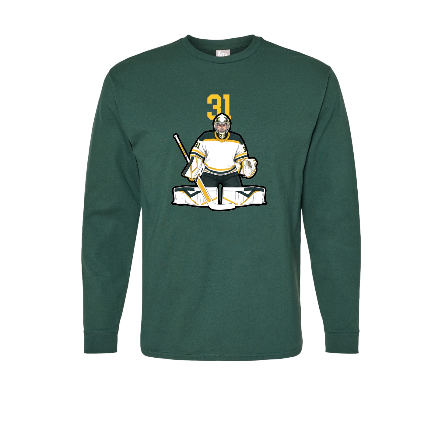 Long Sleeve Tee — Number Top in Green