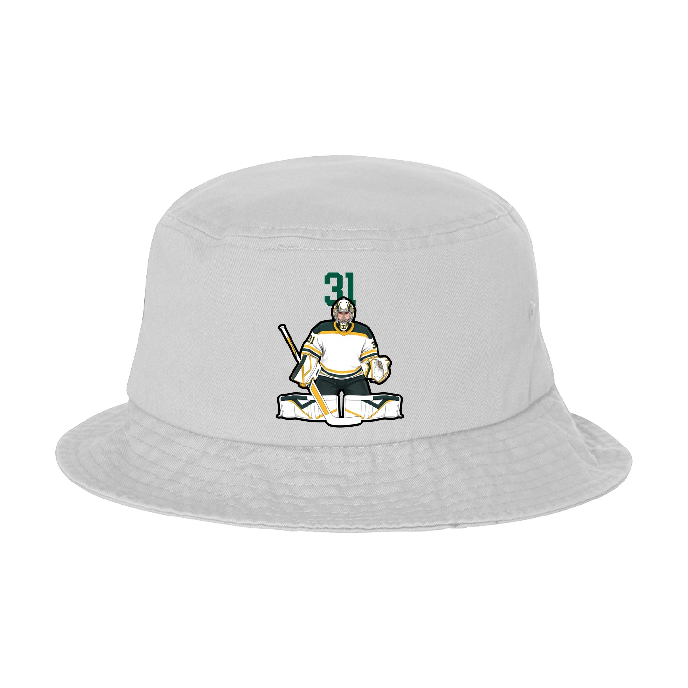 Bucket Cap — Number Top in White