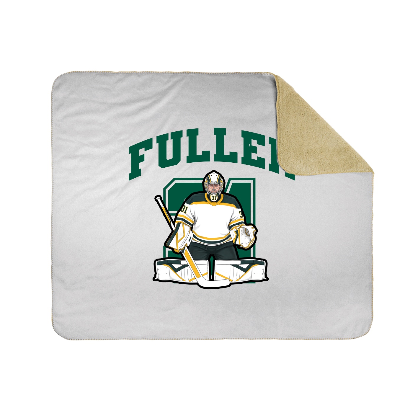 Throw Blanket — Number in White