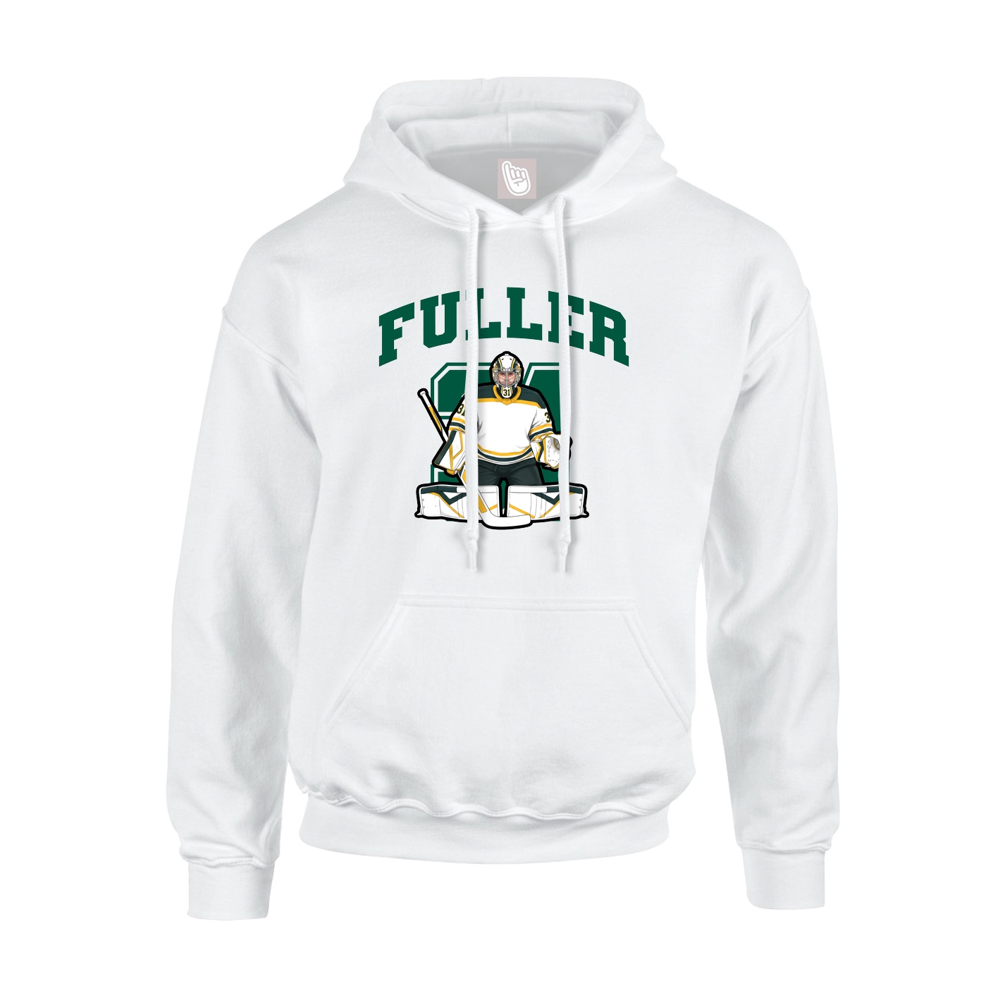 Hoodie — Number in White