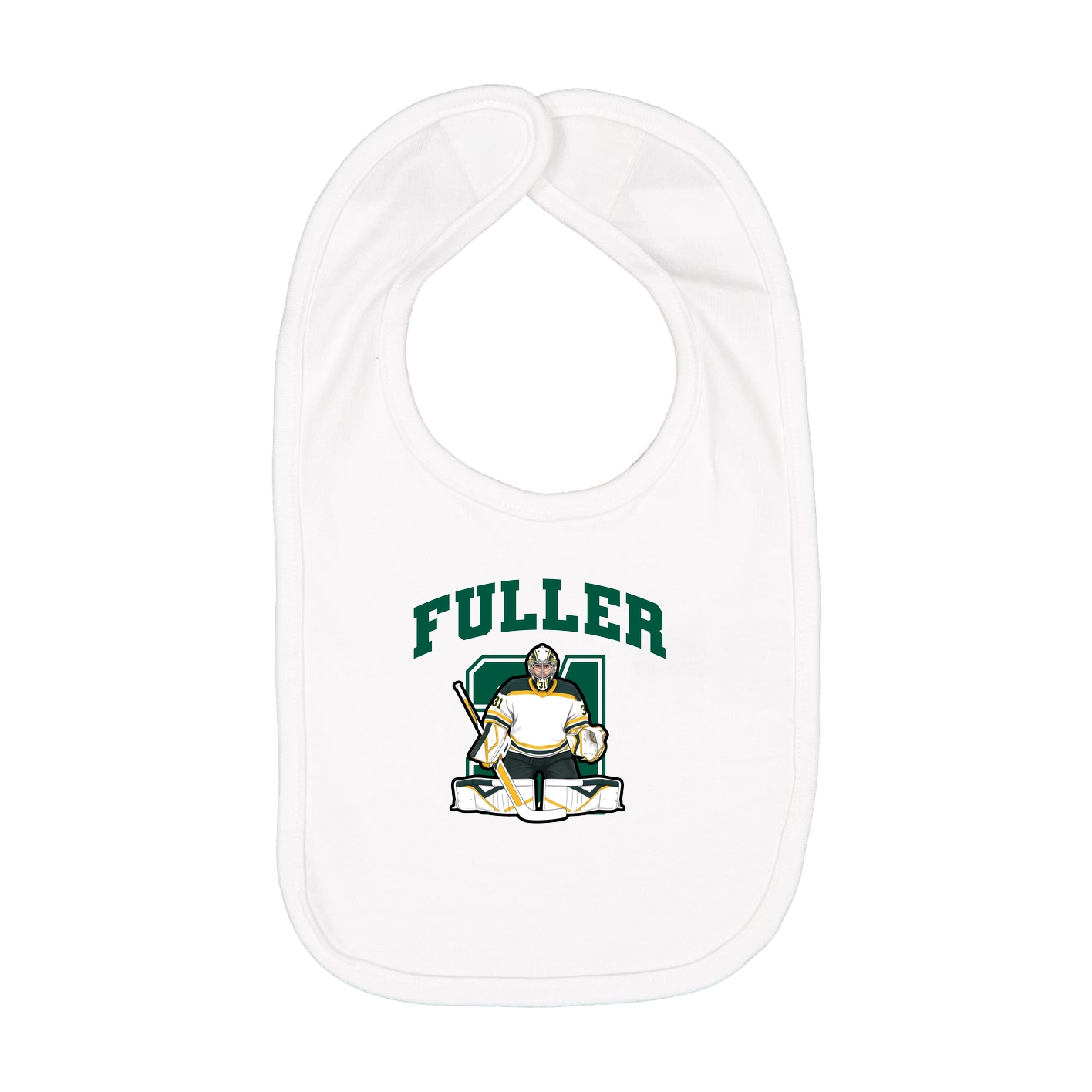 Infant Bib — Number in White