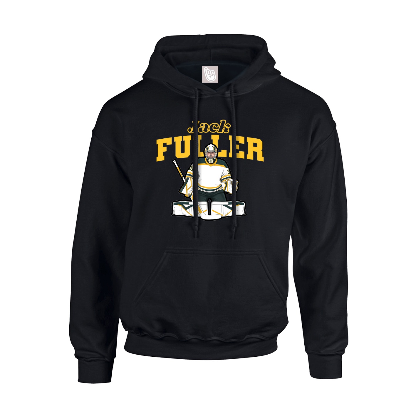 Youth Hoodie — Name Arch in Black