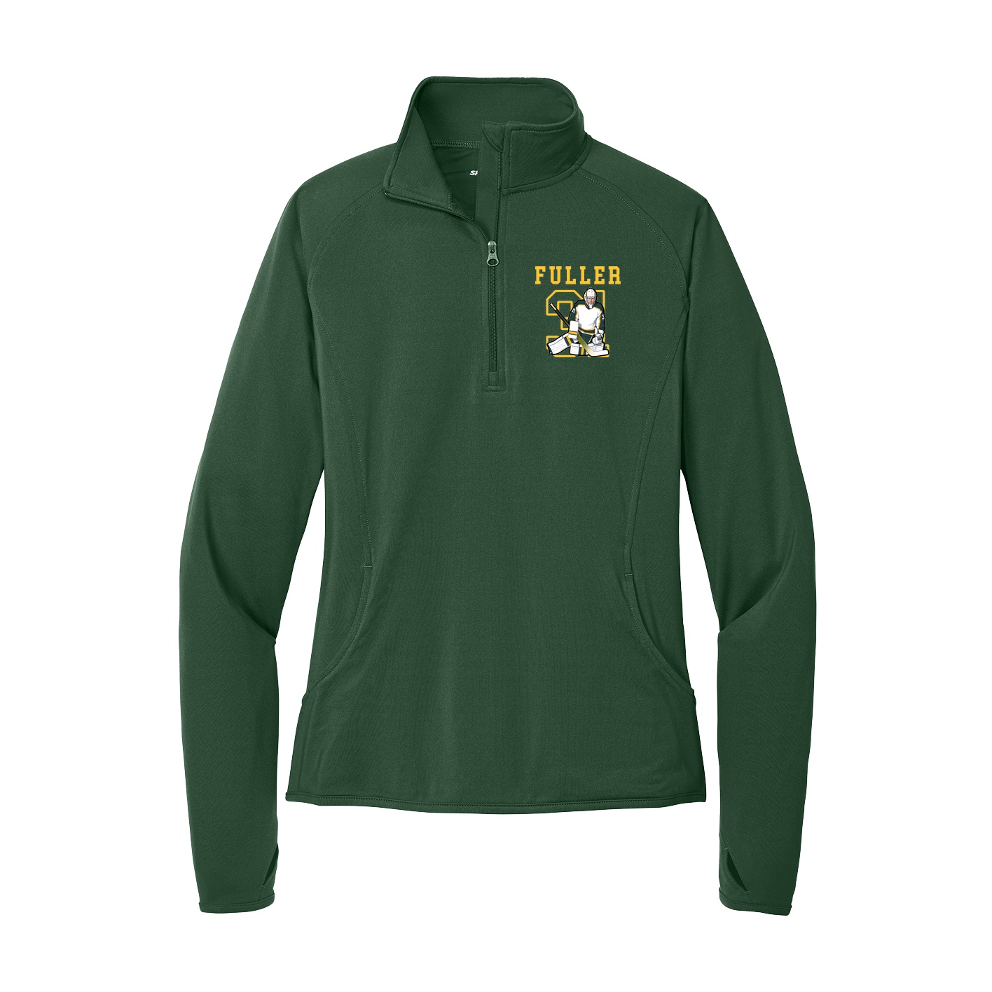 Women's Q-Zip Pullover — Shirsey in Green