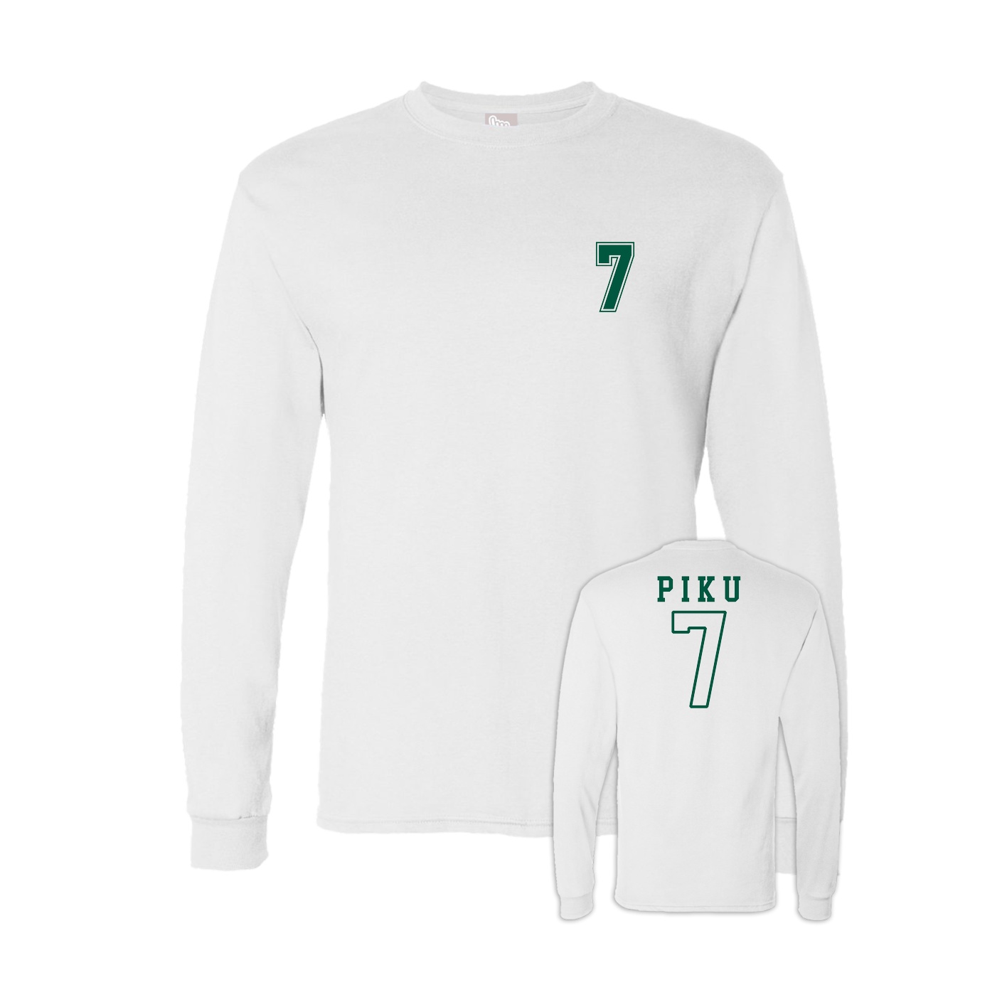 Long Sleeve Tee — Chest Back in White