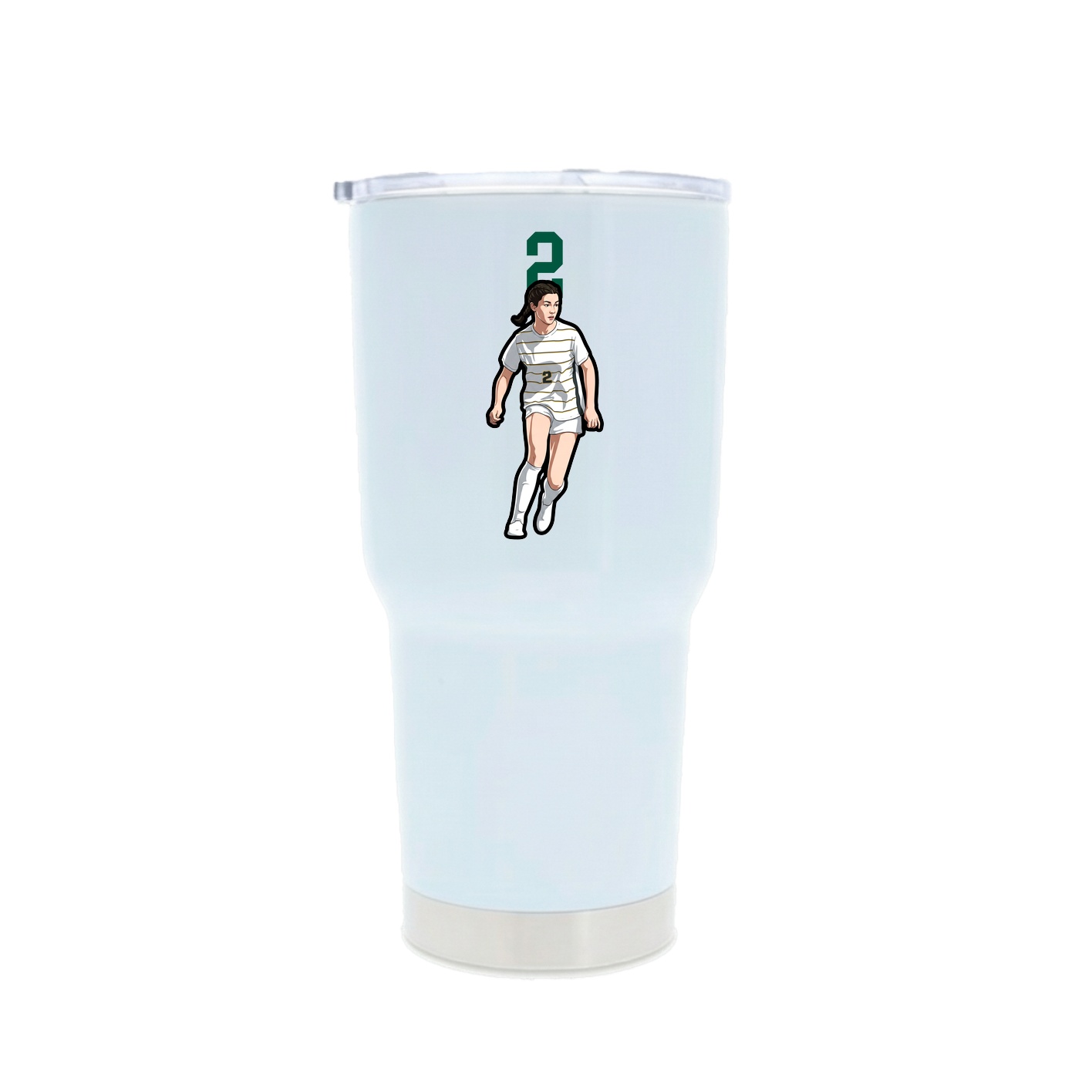 30oz Stainless Steel Tumbler — Number Top in White
