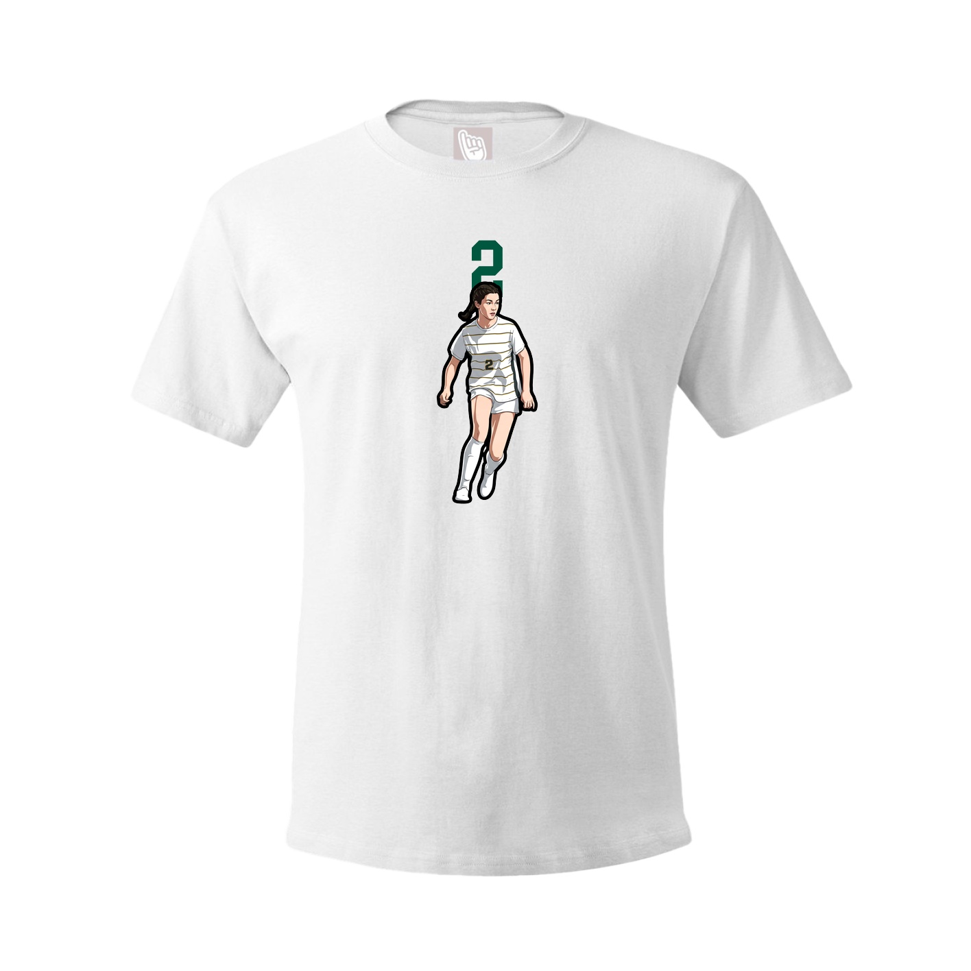 Youth Tee — Number Top in White