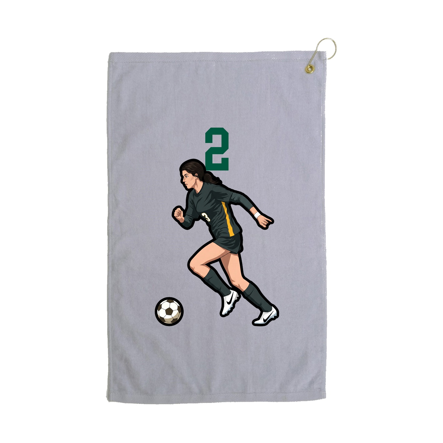Golf Towel — Number Top in Grey