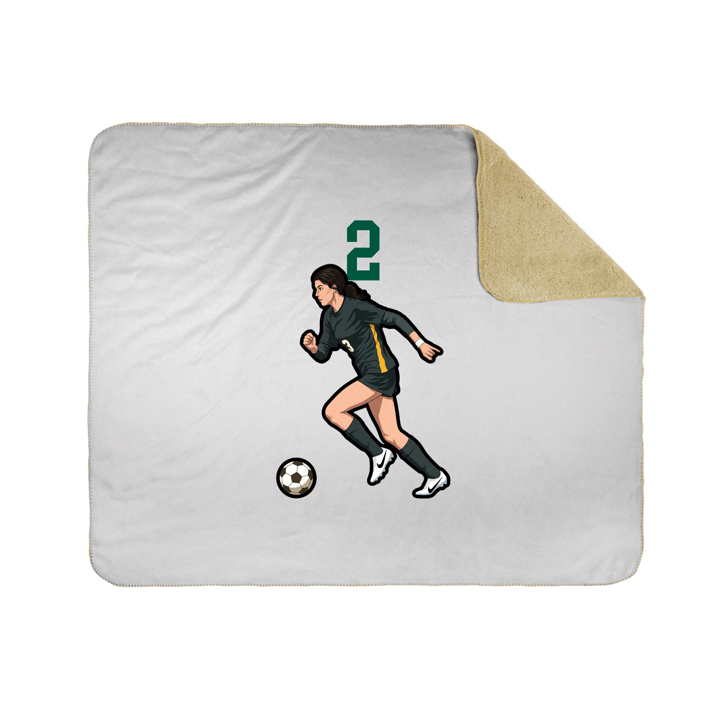Throw Blanket — Number Top in White
