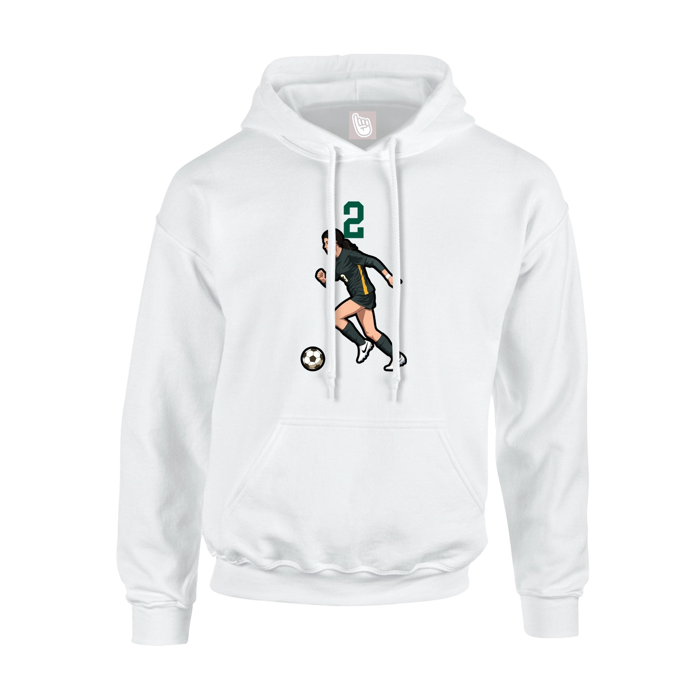 Hoodie — Number Top in White