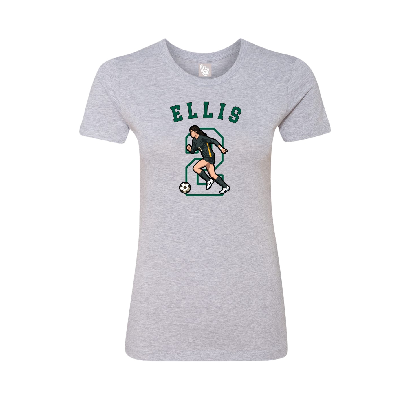 Fitted Women's Tee — Shirsey Arch in Grey