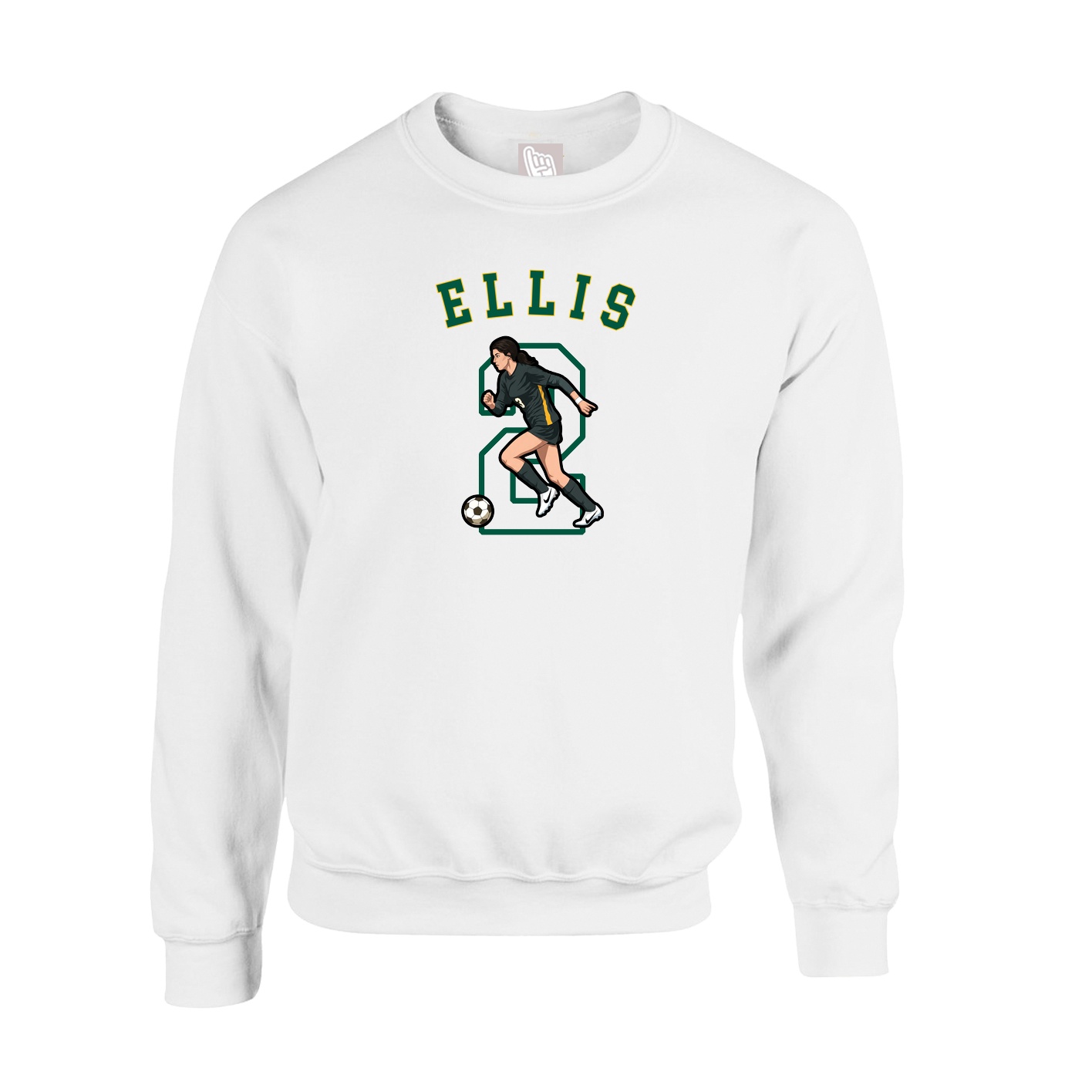 Fleece Crew — Shirsey Arch in White