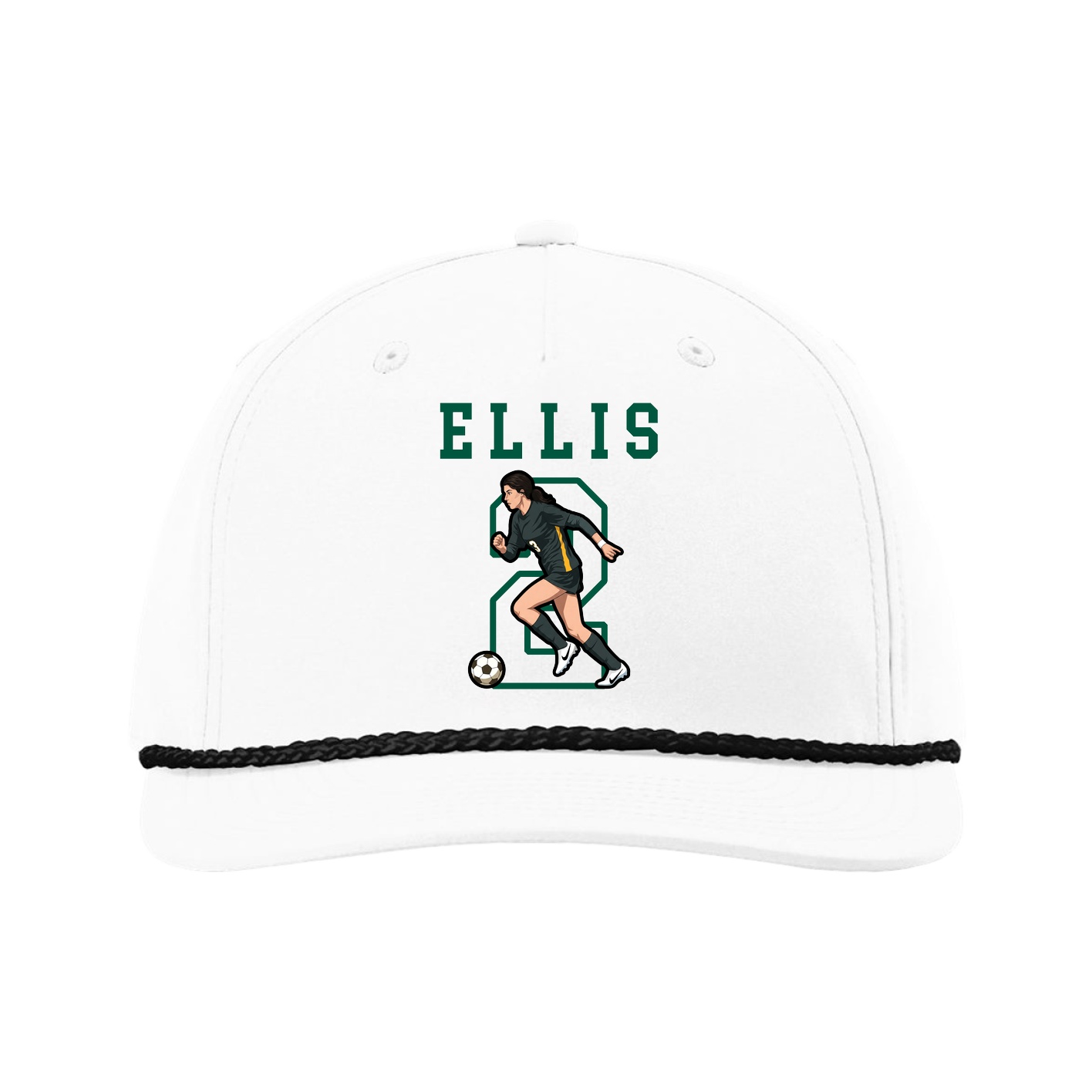 Five-Panel Classic Rope Cap — Shirsey in White