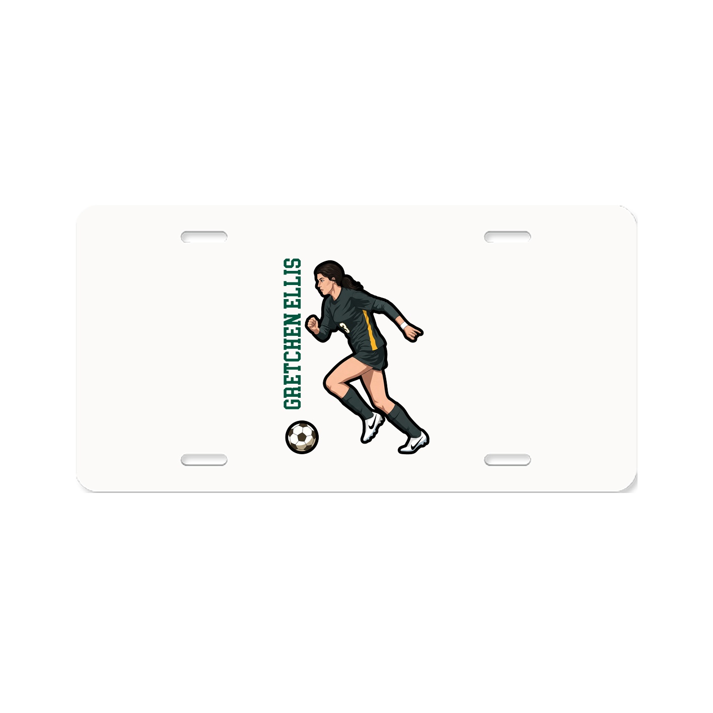 License Plate — Name Vertical in Classic