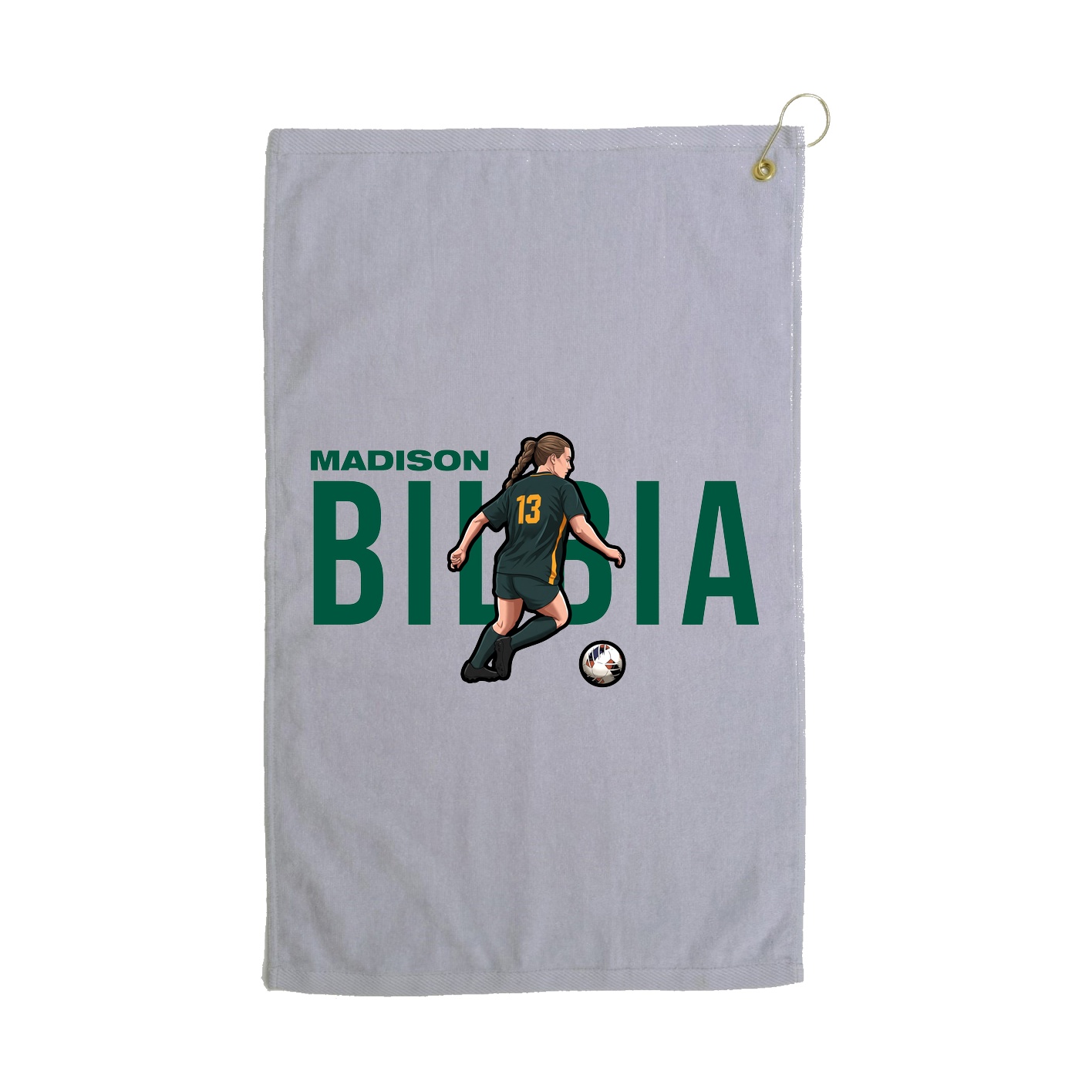 Golf Towel — Player Name in Grey