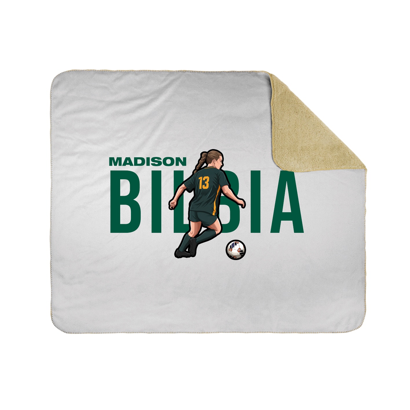 Throw Blanket — Player Name in White
