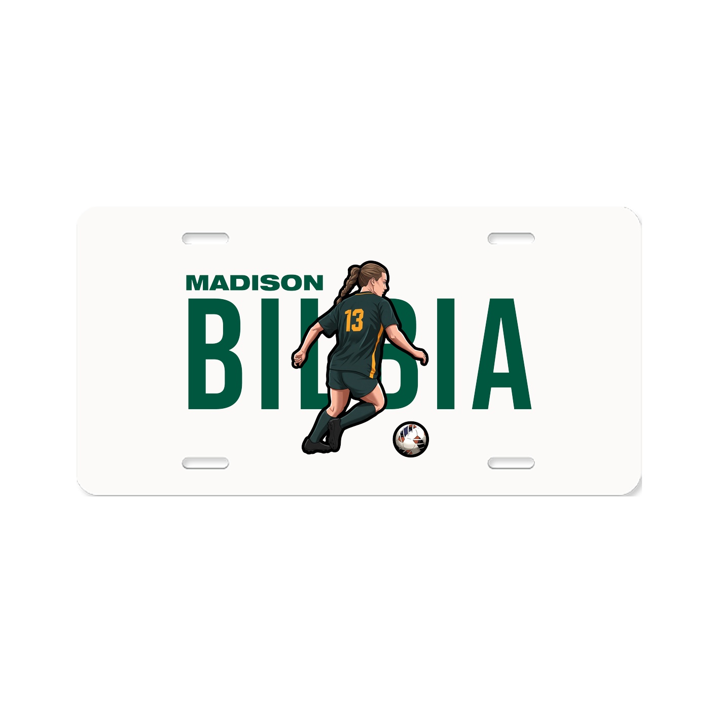 License Plate — Player Name in Classic