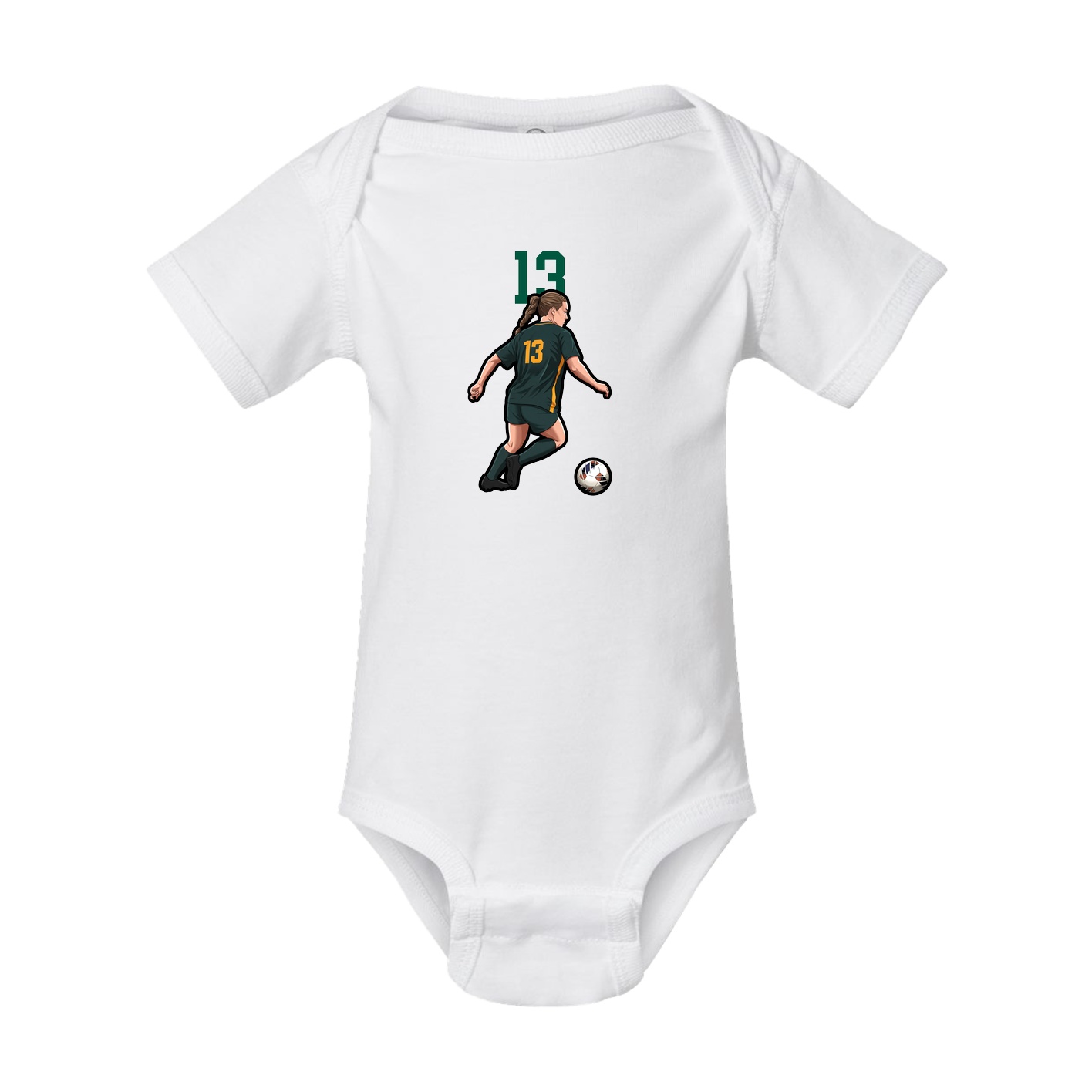 Baby Onesie — Number Top in White