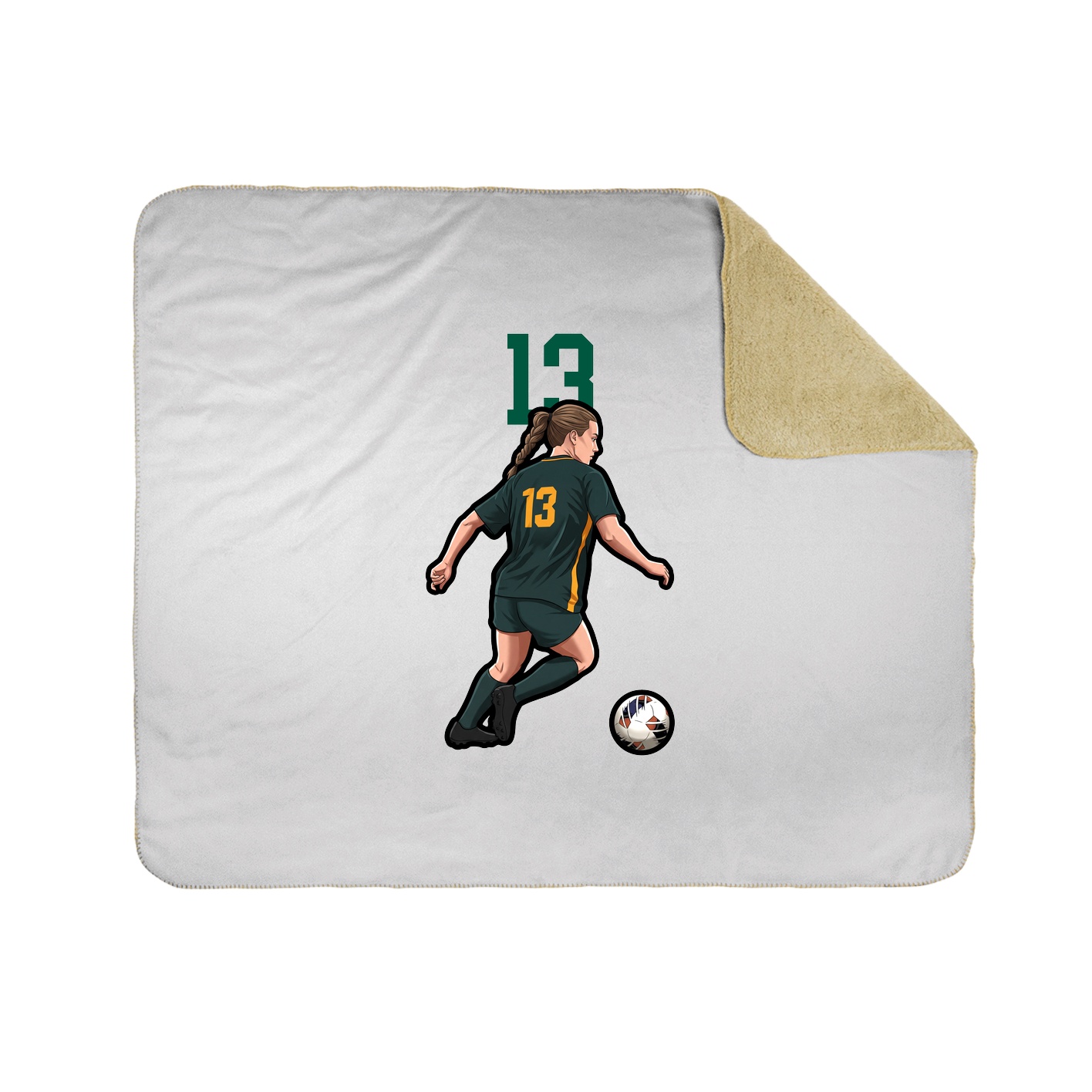 Throw Blanket — Number Top in White